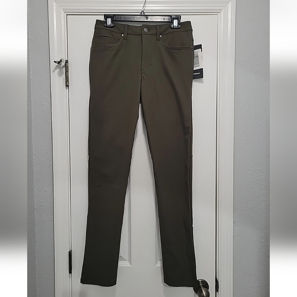 Lululemon ABC Pant Slim Fit 28 X 34 Dark Olive Green Warpstreme Men's M5552S NEW